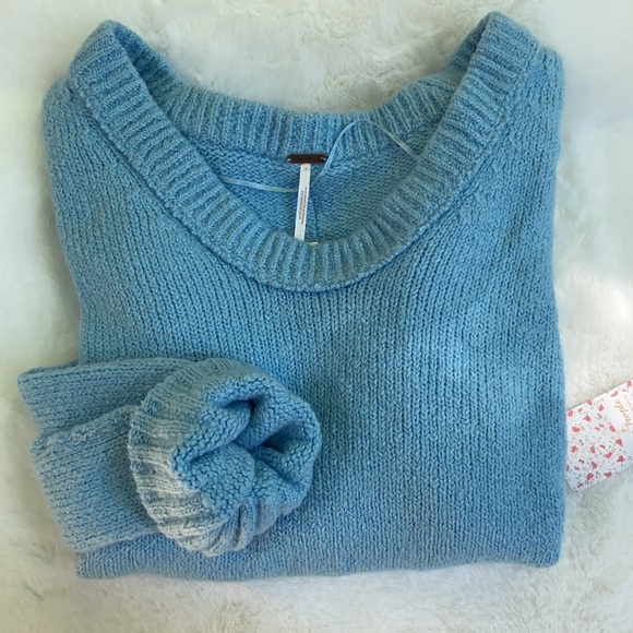 New Free People Brookside Blue sweater - Picture 7 of 9